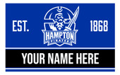 Personalized Customizable Hampton University Wood Sign with Frame Custom Name