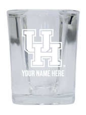 Personalized Customizable University of Houston Etched Stemless Shot Glass 2 oz With Custom Name