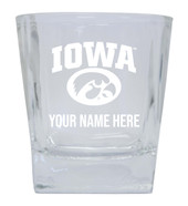 Iowa Hawkeyes Custom College Etched Alumni 8oz Glass Tumbler 2 Pack