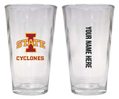 Personalized Customizable Iowa State Cyclones Pint Glass Custom Name