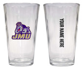 Personalized Customizable James Madison Dukes Pint Glass Custom Name