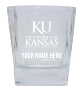 Kansas Jayhawks Custom College Etched Alumni 5oz Shooter Glass Tumbler 2 Pack