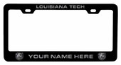 Collegiate Custom Louisiana Tech Bulldogs Metal License Plate Frame with Engraved Name