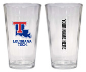 Personalized Customizable Louisiana Tech Bulldogs Pint Glass Custom Name