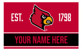 Personalized Customizable Louisville Cardinals Wood Sign with Frame Custom Name