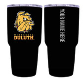 Collegiate Custom Personalized Minnesota Duluth Bulldogs, 24 oz Insulated Stainless Steel Tumbler with Engraved Name (Black)