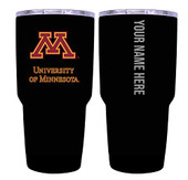 Collegiate Custom Personalized Minnesota Gophers, 24 oz Insulated Stainless Steel Tumbler with Engraved Name (Black)