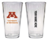 Personalized Customizable Minnesota Gophers Pint Glass Custom Name