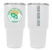 Collegiate Custom Personalized Norfolk State University, 24 oz Insulated Stainless Steel Tumbler with Engraved Name (White)