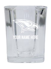 Personalized Customizable North Carolina Central Eagles Etched Stemless Shot Glass 2 oz With Custom Name