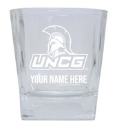 North Carolina Greensboro Spartans Custom College Etched Alumni 8oz Glass Tumbler 2 Pack