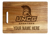 North Carolina Greensboro Spartans Custom Engraved Wooden Cutting Board 10" x 14" Acacia Wood