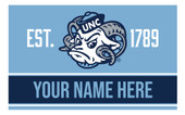 Personalized Customizable UNC Tar Heels Wood Sign with Frame Custom Name