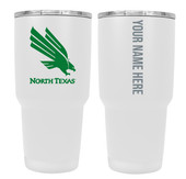 Collegiate Custom Personalized North Texas Mean Green, 24 oz Insulated Stainless Steel Tumbler with Engraved Name