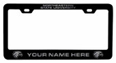 Collegiate Custom Northeastern State University Riverhawks Metal License Plate Frame with Engraved Name