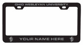 Collegiate Custom Ohio Wesleyan University Metal License Plate Frame with Engraved Name