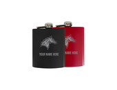 Personalized Customizable Rider University Broncs Matte Finish Stainless Steel 7 oz Flask Personalized with Custom Text Choice of Color