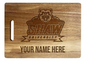 Shaw University Bears Custom Engraved Wooden Cutting Board 10" x 14" Acacia Wood