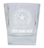 Texas Southern University Custom College Etched Alumni 8oz Glass Tumbler 2 Pack