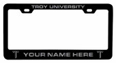 Collegiate Custom Troy University Metal License Plate Frame with Engraved Name
