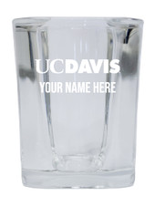 Personalized Customizable UC Davis Aggies Etched Stemless Shot Glass 2 oz With Custom Name