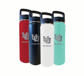 Utah Utes Custom College Etched 32 oz Engraved Insulated Double Wall Stainless Steel Water Bottle Tumbler "Personalized with Name"