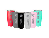 Collegiate Custom Personalized Utah Utes 16 oz Etched Insulated Stainless Steel Tumbler with Engraved Name Choice of Color
