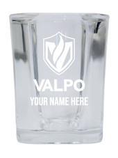 Personalized Customizable Valparaiso University Etched Stemless Shot Glass 2 oz With Custom Name