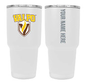 Collegiate Custom Personalized Valparaiso University, 24 oz Insulated Stainless Steel Tumbler with Engraved Name (White)