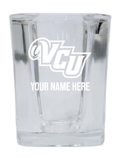 Personalized Customizable Virginia Commonwealth Etched Stemless Shot Glass 2 oz With Custom Name