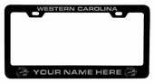 Collegiate Custom Western Carolina University Metal License Plate Frame with Engraved Name
