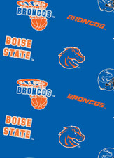 Boise State University Broncos All Over Fleece Fabric Remnants