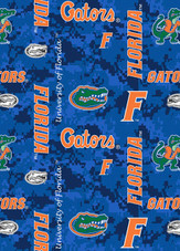 University of Florida Gators Digi Camo Fleece Fabric Remnants