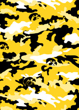 University of Iowa Hawkeyes Camouflage Fleece Fabric Remnants