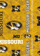 University of Missouri Tigers Digi Camo Fleece Fabric Remnants