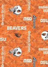 Oregon State University Beavers Digi Camo Fleece Fabric Remnants