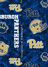 University of Pittsburgh Panthers Digi Camo Fleece Fabric Remnants