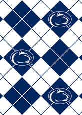 Penn State Nittany Lions Argyle Fleece Fabric Remnants