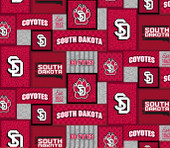 University of South Dakota Coyotes College Patch Fleece Fabric Remnants