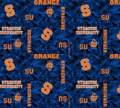 Syracuse University Orange Digi Camo Fleece Fabric Remnants
