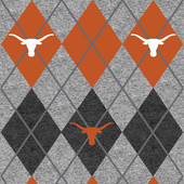 University of Texas Longhorns Heather Argyle Fleece Fabric Remnants