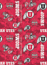 University of Utah Utes Digi Camo Fleece Fabric Remnants
