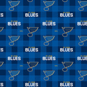 Saint Louis Blues Buffalo Plaid NHL Fleece Fabric Remnants