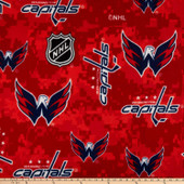 Washington Capitals Digital Camo NHL Fleece Fabric Remnants