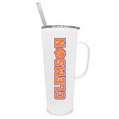 Clemson Tigers 20oz Stainless Steel Tumbler with Handle