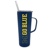 Michigan Wolverines 20oz Stainless Steel Tumbler with Handle