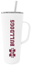 Mississippi State Bulldogs 20oz Stainless Steel Tumbler with Handle