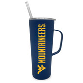 West Virginia Mountaineers 20oz Stainless Steel Tumbler with Handle