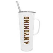 Wyoming Cowboys 20oz Stainless Steel Tumbler with Handle