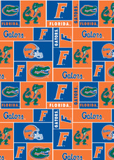 University of Florida Gators Geometric Fleece Fabric Remnants